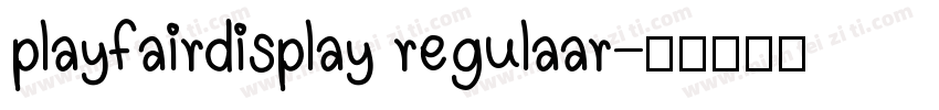 playfairdisplay regulaar字体转换